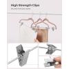 imageSONGMICS 30 Pack Pants Hangers 167 Inches Long Velvet Trousers Hangers with Adjustable Clips HeavyDuty NonSlip SpaceSaving for Pants Skirts Coats Dresses Tank Tops Black UCRF12B30Pale Brown
