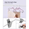 imageSONGMICS 30 Pack Pants Hangers 167 Inches Long Velvet Trousers Hangers with Adjustable Clips HeavyDuty NonSlip SpaceSaving for Pants Skirts Coats Dresses Tank Tops Black UCRF12B30Pale Purple