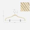 imageSONGMICS 30 Pack Pants Hangers 167 Inches Long Velvet Trousers Hangers with Adjustable Clips HeavyDuty NonSlip SpaceSaving for Pants Skirts Coats Dresses Tank Tops Black UCRF12B30Sandy Beige