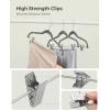 imageSONGMICS 30 Pack Pants Hangers 167 Inches Long Velvet Trousers Hangers with Adjustable Clips HeavyDuty NonSlip SpaceSaving for Pants Skirts Coats Dresses Tank Tops Black UCRF12B30Gray
