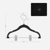 imageSONGMICS 30 Packs Baby Pants Hangers with Clips Kids Hangers with 6 Clothes Dividers NonSlip Childrens Clothes Hanger Black UCRF013B30Black