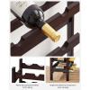 imageSONGMICS 30Bottle Wine Rack 5Tier Freestanding Floor Bamboo Wine Holder Display Stand Shelves Wave Bars Espresso UKWR25BREspresso