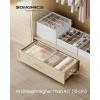 imageSONGMICS 4 Pack Drawer Organizers 80 Cells 2x162x24 Foldable Dividers 118 x 118 x 39 Inches for Socks Underwear Ties Belts Dove Gray URUS011G01Cloud White