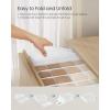 imageSONGMICS 4 Pack Drawer Organizers 80 Cells 2x162x24 Foldable Dividers 118 x 118 x 39 Inches for Socks Underwear Ties Belts Dove Gray URUS011G01Cloud White