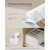 imageSONGMICS 4 Pack Drawer Organizers 80 Cells 2x162x24 Foldable Dividers 118 x 118 x 39 Inches for Socks Underwear Ties Belts Dove Gray URUS011G01Cloud White