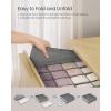 imageSONGMICS 4 Pack Drawer Organizers 80 Cells 2x162x24 Foldable Dividers 118 x 118 x 39 Inches for Socks Underwear Ties Belts Dove Gray URUS011G01Dove Gray