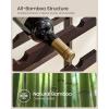 imageSONGMICS 42Bottle Wine Rack Free Standing Floor 7Tier Display Wine Storage Shelves with Table Top Bamboo WobbleFree Bottle Holder for Kitchen Bar Dining Room Living Room Natural UKWR27NLWalnut