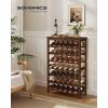 imageSONGMICS 42Bottle Wine Rack Free Standing Floor 7Tier Display Wine Storage Shelves with Table Top Bamboo WobbleFree Bottle Holder for Kitchen Bar Dining Room Living Room Natural UKWR27NLWalnut