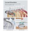 imageSONGMICS 50 Pack Coat Hangers HeavyDuty Plastic Suit Hangers SShaped Opening SpaceSaving 360 Swivel Hook 163 Inches Wide Light Gray and Dark Gray UCRP41G50Light Gray  Dark Gray
