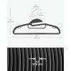 imageSONGMICS 50 Pack Coat Hangers HeavyDuty Plastic Suit Hangers SShaped Opening SpaceSaving 360 Swivel Hook 163 Inches Wide Light Gray and Dark Gray UCRP41G50Ink Black