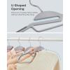 imageSONGMICS 50 Pack Coat Hangers HeavyDuty Plastic Suit Hangers SShaped Opening SpaceSaving 360 Swivel Hook 163 Inches Wide Light Gray and Dark Gray UCRP41G50Light Gray  Dark Gray