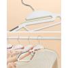 imageSONGMICS 50 Pack Coat Hangers HeavyDuty Plastic Suit Hangers SShaped Opening SpaceSaving 360 Swivel Hook 163 Inches Wide Light Gray and Dark Gray UCRP41G50Cloud White  Dark Gray