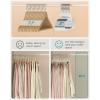 imageSONGMICS 50 Pack Coat Hangers HeavyDuty Plastic Suit Hangers SShaped Opening SpaceSaving 360 Swivel Hook 163 Inches Wide Light Gray and Dark Gray UCRP41G50Cloud White  Dark Gray