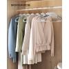 imageSONGMICS 50 Pack Coat Hangers HeavyDuty Plastic Suit Hangers SShaped Opening SpaceSaving 360 Swivel Hook 163 Inches Wide Light Gray and Dark Gray UCRP41G50Cloud White  Dark Gray