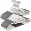imageSONGMICS 50 Pack Coat Hangers HeavyDuty Plastic Suit Hangers SShaped Opening SpaceSaving 360 Swivel Hook 163 Inches Wide Light Gray and Dark Gray UCRP41G50Cloud White  Dark Gray