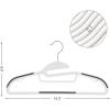 imageSONGMICS 50 Pack Coat Hangers HeavyDuty Plastic Suit Hangers SShaped Opening SpaceSaving 360 Swivel Hook 163 Inches Wide Light Gray and Dark Gray UCRP41G50Cloud White  Dark Gray