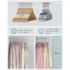 imageSONGMICS 50 Pack Coat Hangers HeavyDuty Plastic Suit Hangers SShaped Opening SpaceSaving 360 Swivel Hook 163 Inches Wide Light Gray and Dark Gray UCRP41G50Lightgray  Darkgray