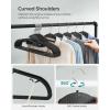 imageSONGMICS 50 Pack Coat Hangers HeavyDuty Plastic Suit Hangers SShaped Opening SpaceSaving 360 Swivel Hook 163 Inches Wide Light Gray and Dark Gray UCRP41G50Ink Black
