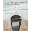 imageSONGMICS 50 Pack Coat Hangers HeavyDuty Plastic Suit Hangers SShaped Opening SpaceSaving 360 Swivel Hook 163 Inches Wide Light Gray and Dark Gray UCRP41G50Ink Black