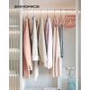 imageSONGMICS 50 Velvet Coat Hangers Bundle with 24 Pants Hangers Rose Gold Hooks SpaceSaving Closet Organizers for Pants Skirts Dresses Jackets Light Pink UCRF21PK50 and UCRF14PK24