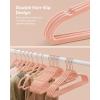 imageSONGMICS 50 Velvet Coat Hangers Bundle with 24 Pants Hangers Rose Gold Hooks SpaceSaving Closet Organizers for Pants Skirts Dresses Jackets Light Pink UCRF21PK50 and UCRF14PK24