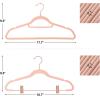 imageSONGMICS 50 Velvet Coat Hangers Bundle with 24 Pants Hangers Rose Gold Hooks SpaceSaving Closet Organizers for Pants Skirts Dresses Jackets Light Pink UCRF21PK50 and UCRF14PK24