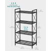 imageSONGMICS 5Tier Metal Storage Rack Shelving Unit with X Side Frames Dense Mesh 126 x 157 x 573 Inches for Entryway Kitchen Living Room Bathroom Industrial Style Ink Black UBSC145B01Ink Black