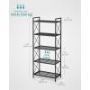 imageSONGMICS 5Tier Metal Storage Rack Shelving Unit with X Side Frames Dense Mesh 126 x 157 x 573 Inches for Entryway Kitchen Living Room Bathroom Industrial Style Ink Black UBSC145B01Ink Black