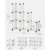 imageSONGMICS 6 Cube Storage Organizer DIY Closet Shelf Plastic Clothes Organizer Modular Bookcase 118 x 118 x 118 Inch Cubes with Feet and Rubber Mallet White ULPC06WWhite