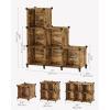 imageSONGMICS 6 Cube Storage Organizer DIY Closet Shelf Plastic Clothes Organizer Modular Bookcase 118 x 118 x 118 Inch Cubes with Feet and Rubber Mallet White ULPC06WRustic Brown