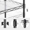 imageSONGMICS 6Tier Storage Shelves Wire Shelving Unit Kitchen Metal Shelves Storage Rack with Adjustable Shelves Shelf Liners 8 Hooks for Garage 138 x 354 x 697 Inches Black ULGR096B01Black