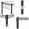 imageSONGMICS 6Tier Storage Shelves Wire Shelving Unit Kitchen Metal Shelves Storage Rack with Adjustable Shelves Shelf Liners 8 Hooks for Garage 138 x 354 x 697 Inches Black ULGR096B01Black