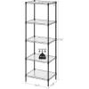 imageSONGMICS 6Tier Storage Shelves Wire Shelving Unit Kitchen Metal Shelves Storage Rack with Adjustable Shelves Shelf Liners 8 Hooks for Garage 138 x 354 x 697 Inches Black ULGR096B01Black