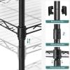 imageSONGMICS 6Tier Storage Shelves Wire Shelving Unit Kitchen Metal Shelves Storage Rack with Adjustable Shelves Shelf Liners 8 Hooks for Garage 138 x 354 x 697 Inches Black ULGR096B01Black
