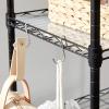 imageSONGMICS 6Tier Storage Shelves Wire Shelving Unit Kitchen Metal Shelves Storage Rack with Adjustable Shelves Shelf Liners 8 Hooks for Garage 138 x 354 x 697 Inches Black ULGR096B01Black