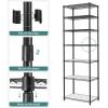 imageSONGMICS 6Tier Storage Shelves Wire Shelving Unit Kitchen Metal Shelves Storage Rack with Adjustable Shelves Shelf Liners 8 Hooks for Garage 138 x 354 x 697 Inches Black ULGR096B01Black