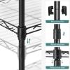 imageSONGMICS 6Tier Storage Shelves Wire Shelving Unit Kitchen Metal Shelves Storage Rack with Adjustable Shelves Shelf Liners 8 Hooks for Garage 138 x 354 x 697 Inches Black ULGR096B01Black