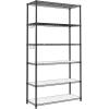 imageSONGMICS 6Tier Storage Shelves Wire Shelving Unit Kitchen Metal Shelves Storage Rack with Adjustable Shelves Shelf Liners 8 Hooks for Garage 138 x 354 x 697 Inches Black ULGR096B01Black