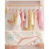 imageSONGMICS Baby Kids Hangers 50 Pack for Closet 118 x 81 Inches Rose Gold 360 Swivel Hooks SpaceSaving Clothes Velvet Hangers for Nursery NonSlip Jelly Pink UCRF027P01Jelly Pink