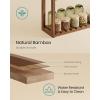 imageSONGMICS Bamboo Bathroom Shelf 3Tier Adjustable Plants Rack WallMounted or Stand in The Living Room Balcony Kitchen 59 x 236 x 213 Inches Natural and Cloud White UBCB13WNCoffee Brown
