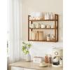 imageSONGMICS Bamboo Bathroom Shelf 3Tier Adjustable Plants Rack WallMounted or Stand in The Living Room Balcony Kitchen 59 x 236 x 213 Inches Natural and Cloud White UBCB13WNCoffee Brown