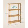 imageSONGMICS Bamboo Storage Shelf 5Tier Shelving Unit Multifunctional in The Entryway Bathroom Living Room Balcony Kitchen 13 x 13 x 575 Inches Cloud White and Light Bamboo UBCB055N01Light Bamboo