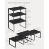 imageSONGMICS Cabinet Organizer Shelf Set of 3 Kitchen Counter Shelves Kitchen Storage Spice Rack Stackable Expandable Ink Black and Natural Beige UKCS014B01Anthracite Gray  Matte Black