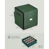 imageSONGMICS Christmas Ornament Storage Box with Side Open Stackable Christmas Storage Container with Lid 4 Drawer Trays 600D Oxford 3Inch 64 Slots Cherry Red URFB037R01Forest Green