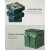 imageSONGMICS Christmas Ornament Storage Box with Side Open Stackable Christmas Storage Container with Lid 4 Drawer Trays 600D Oxford 3Inch 64 Slots Cherry Red URFB037R01Forest Green