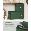 imageSONGMICS Christmas Ornament Storage Box with Side Open Stackable Christmas Storage Container with Lid 4 Drawer Trays 600D Oxford 3Inch 64 Slots Cherry Red URFB037R01Forest Green
