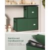 imageSONGMICS Christmas Ornament Storage Box with Side Open Stackable Christmas Storage Container with Lid 4 Drawer Trays 600D Oxford 3Inch 64 Slots Cherry Red URFB037R01Forest Green