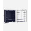 imageSONGMICS Closet Wardrobe Portable Closet for Bedroom Clothes Rail with NonWoven Fabric Cover Clothes Storage Organizer 59 x 177 x 69 Inches 12 Compartments Gray ULSF03GDark Blue