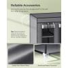 imageSONGMICS Closet Wardrobe Portable Closet for Bedroom Clothes Rail with NonWoven Fabric Cover Clothes Storage Organizer 59 x 177 x 69 Inches 12 Compartments Gray ULSF03GGrey