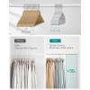 imageSONGMICS Clothes Hangers 50 Pack HeavyDuty Plastic Hangers Coat Hangers with Wide Shoulder Notches Pant Bar 360 Swivel Hook SpaceSaving 164 Inches for Closet Ink Black UCRP060B01Gray